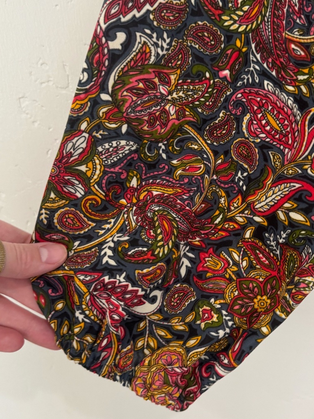 Anthropologie Boemo Boho Paisley Maxi Dress Size M Long Sleeve Tiered - Picture 7 of 10